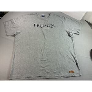 Triumph Motorcycles Mens 2XL T Shirt Gray Biker Motorcycle Riding Tee